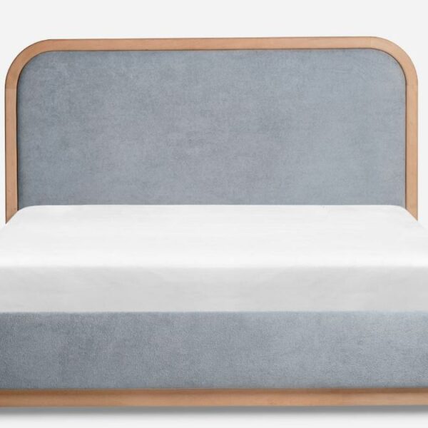 Upholstered bed with wooden frame 140x200cm
