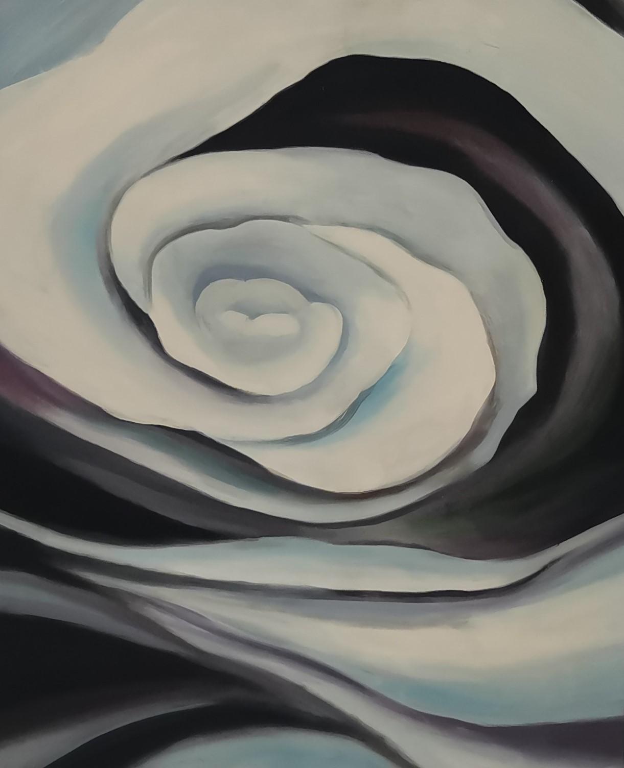 Picture GREY ROSE 50x60cm