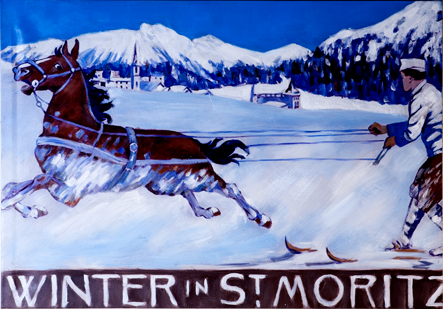 Picture WINTER IN STMORITZ 100x70cm