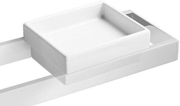Soap tray RANI 12x10cm ceramic white