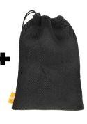 Bag for travel adapter black velvet