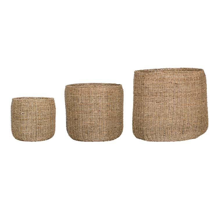 Seagrass BASKETS set of 3 H30, H40, H50cm