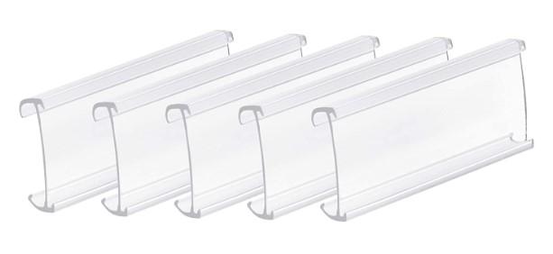Plastic strip transparent for post box 80mm