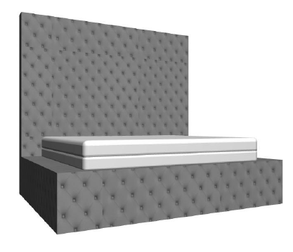 PRIVAT ERIC: Bed CHESTERFIELD H200xW230cm