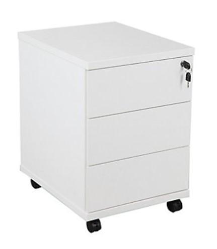 Desk container 3-drawer w/lock white M.P. Polska  - USED