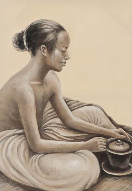 Picture CHINESE LADY 100x150cm