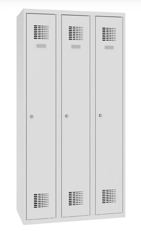 Metal wardrobe warehouse 180x90x50 grey PROFESMEB