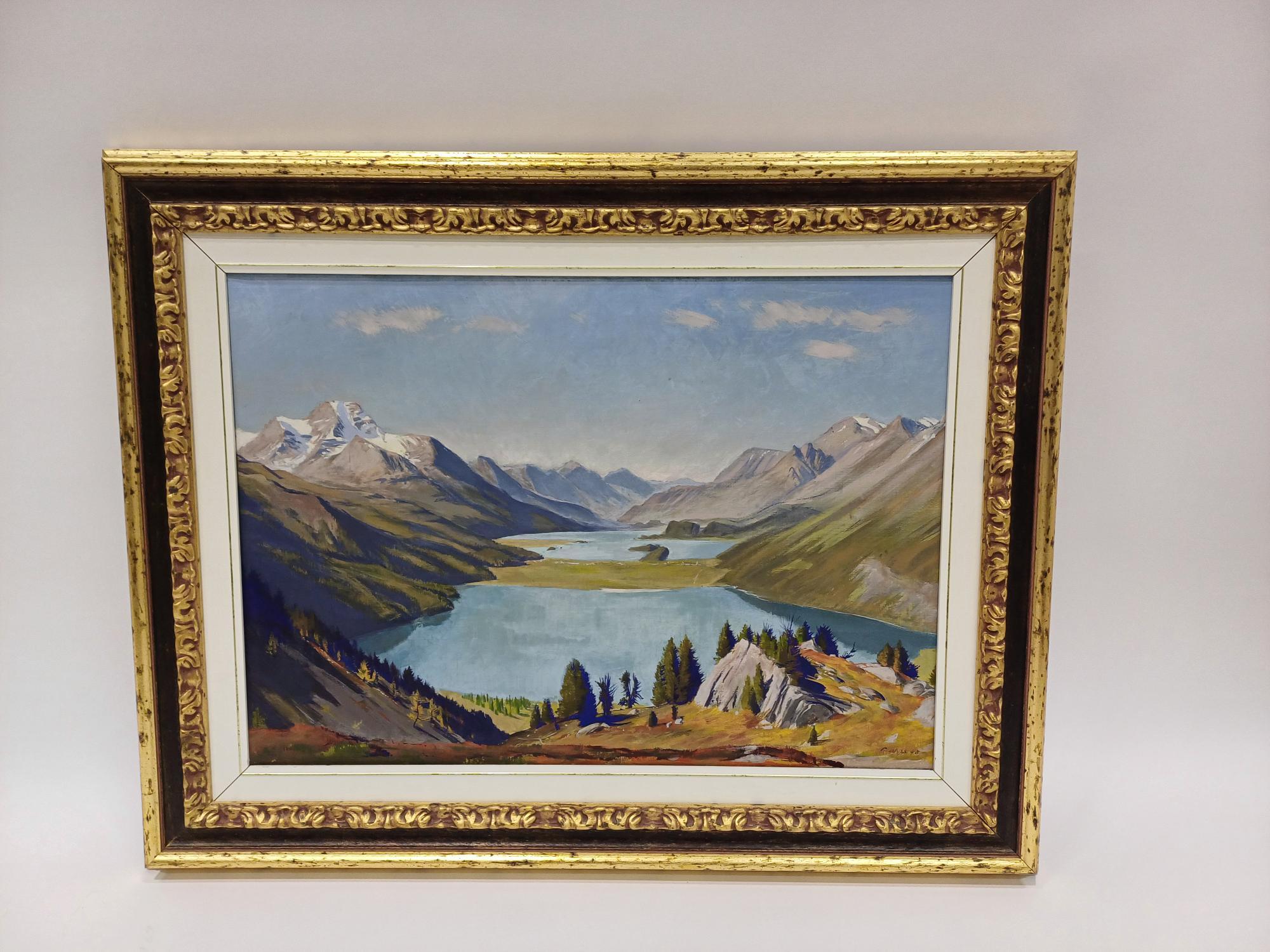 PRIVAT: Picture ST. MORITZ LAKE USED