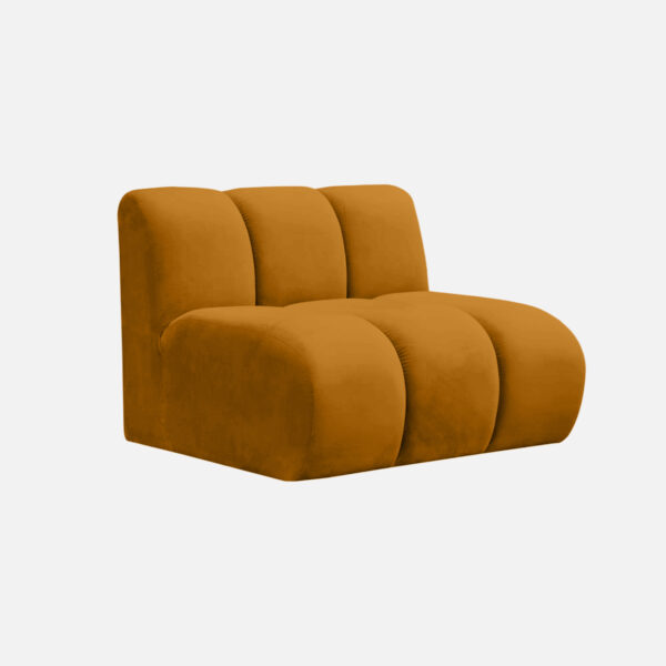 Mittleres GLORIA-Element für modulares INSEL-SOFA Senfgelb