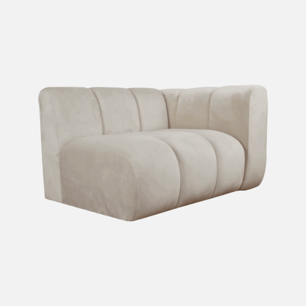 Rechtes GLORIA-Element für modulares INSEL-SOFA beige