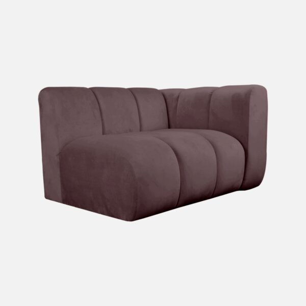 Rechtes GLORIA-Element für modulares INSEL-SOFA Lila