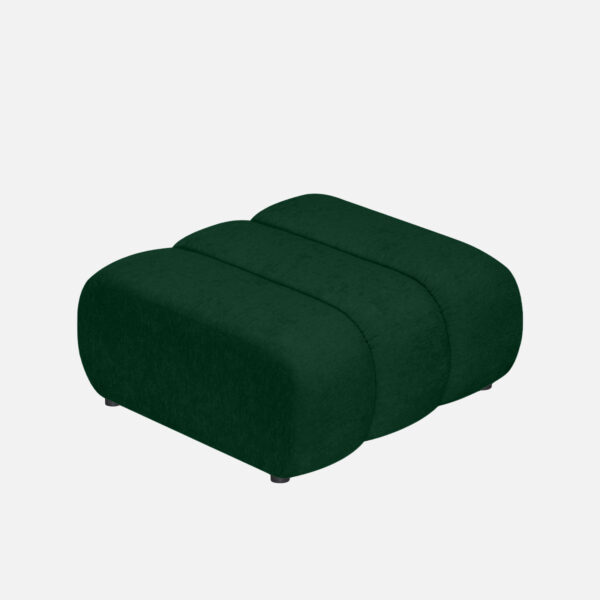 Pouffa GLORIA Element für modulares INSELSOFA Waldgrün