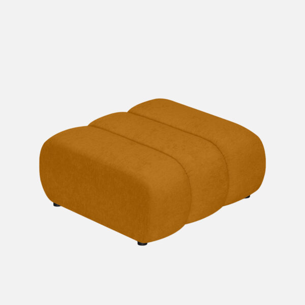 Pouffa GLORIA Element für modulares INSELSOFA Senf