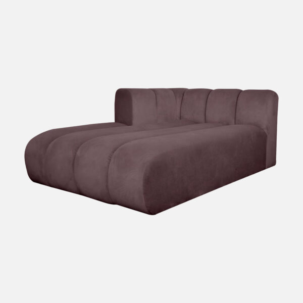Linke GLORIA Chaiselongue für modulares INSEL-SOFA Lila