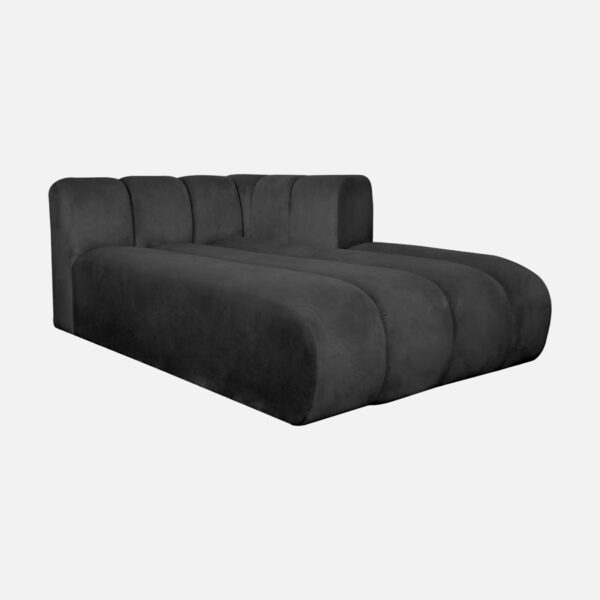 Rechte GLORIA Chaiselongue für modulares INSEL-SOFA Anthrazit